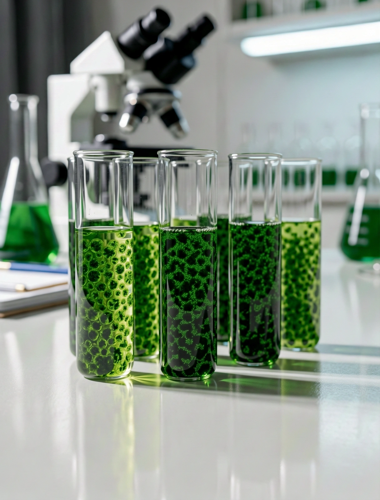 Microscopic chlorophyll structure